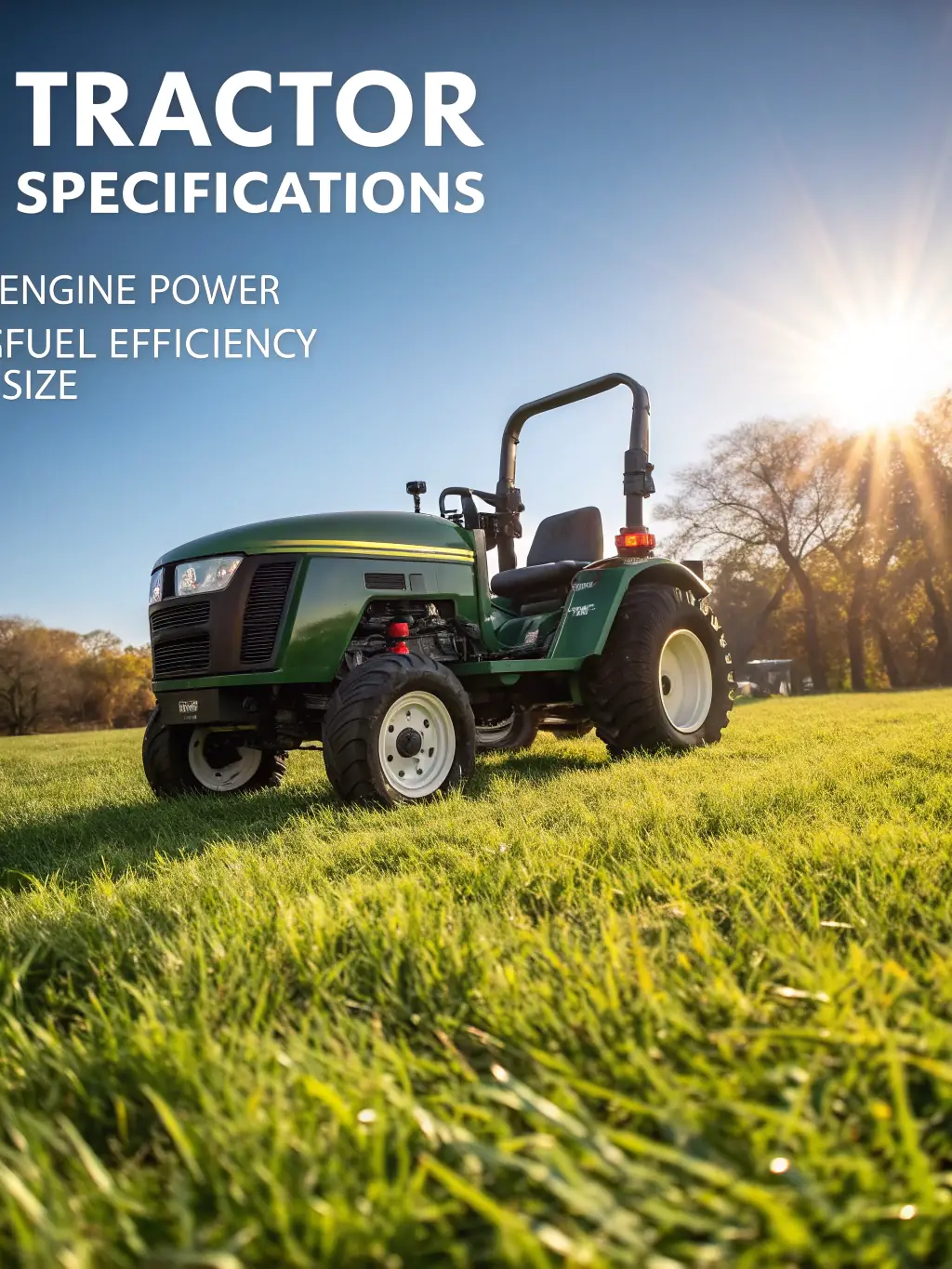 A high-resolution image depicting an electric tractor operating silently in a lush green field, showcasing its eco-friendly operation and modern design, emphasizing sustainable farming practices.